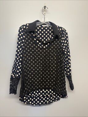 Mulberry Black and Cream Polka Dot Layered Blouse